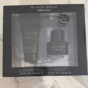 Kenneth Cole Black Bold Fragrance Duo holiday gift set hair and body wash spray